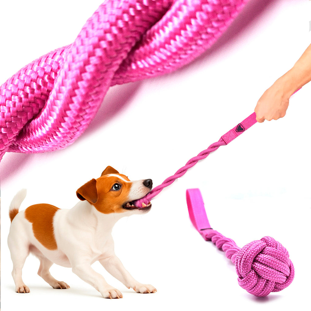 CABO DE GUERRA ROSA BRINQUEDO INTERATIVO PARA CÃES