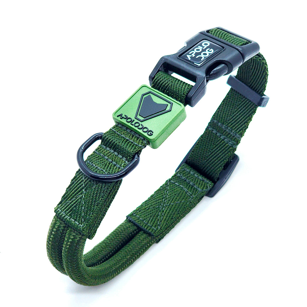 COLEIRA VERDE MILITAR PARA CÃES DE PEQUENO MÉDIO E GRANDE PORTE