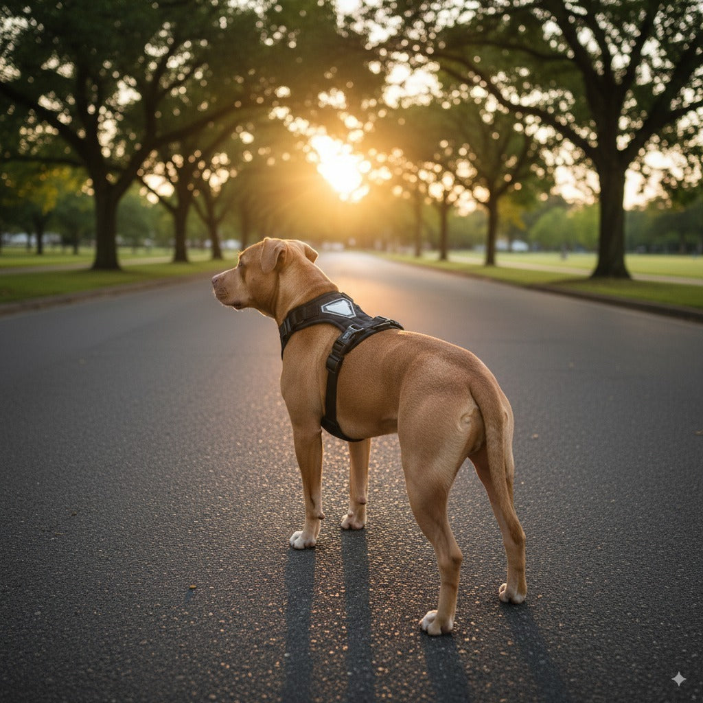 PEITORAL H PRETO PARA CÃES COM 2 PONTOS DE ENGATE ANTIPUXÃO