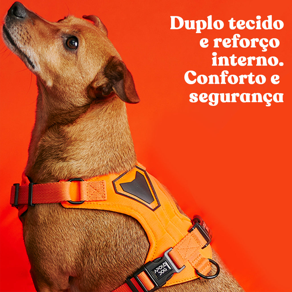 PEITORAL H ROSA PARA CÃES COM 2 PONTOS DE ENGATE ANTIPUXÃO