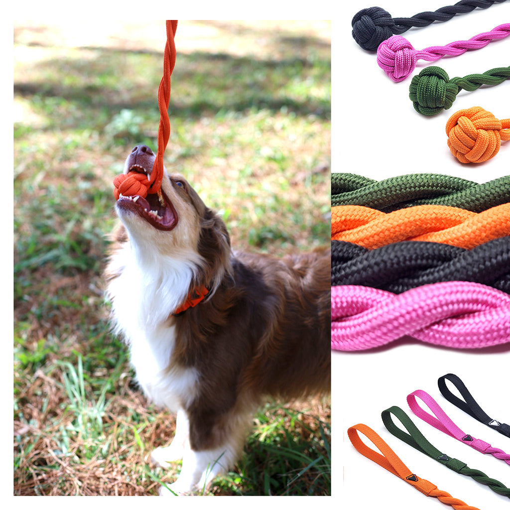 CABO DE GUERRA LARANJA BRINQUEDO INTERATIVO PARA CÃES